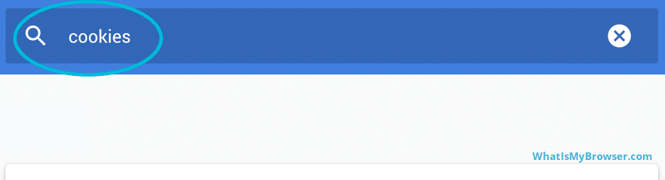 A barra de pesquisa de configurações do Chrome